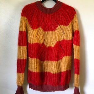 Sartoria Vico Sweater Marino Wool & Silk Italy size M, Hand Woven Cortina Cloud